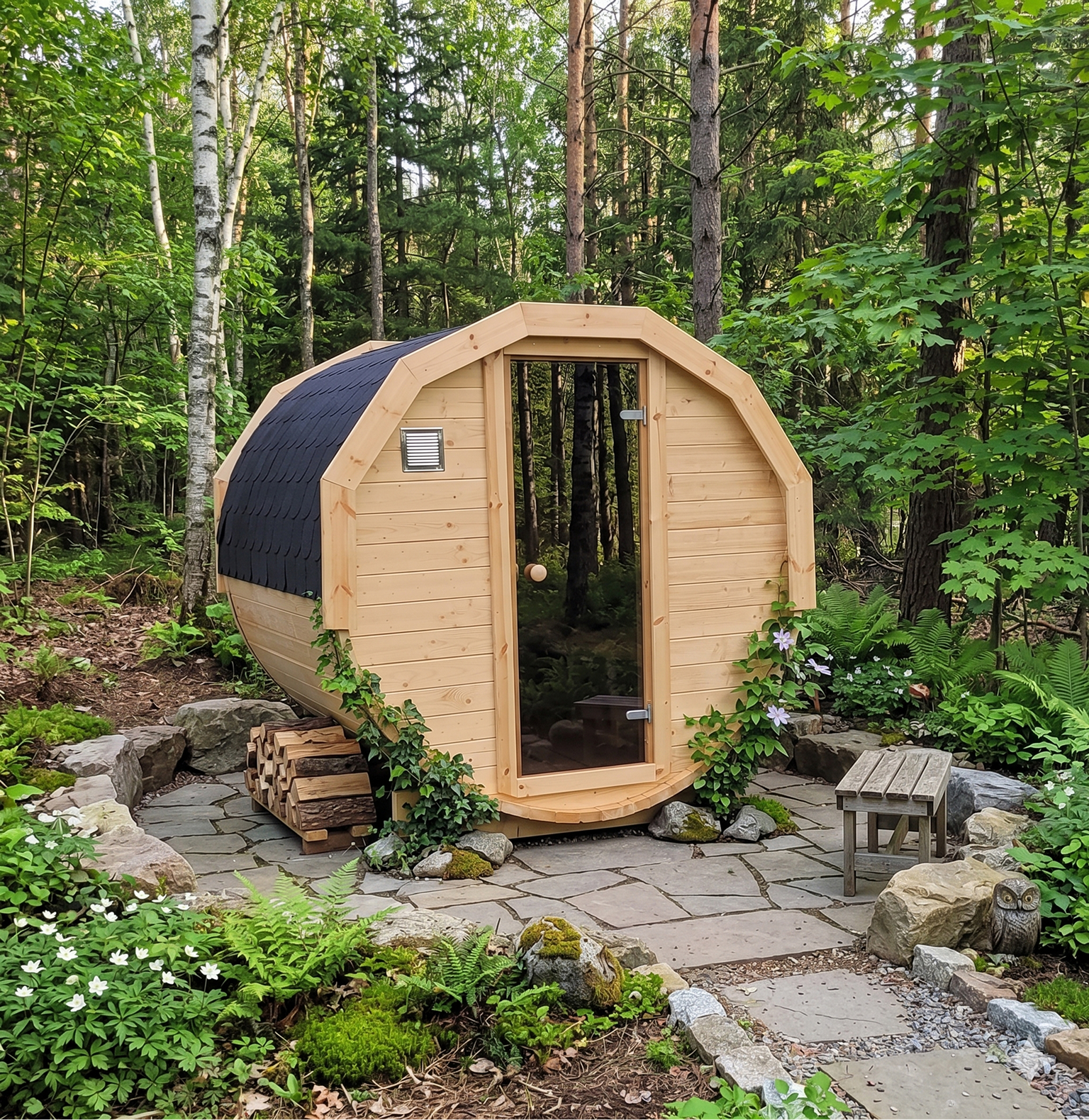 sauna ogrodowa 2m